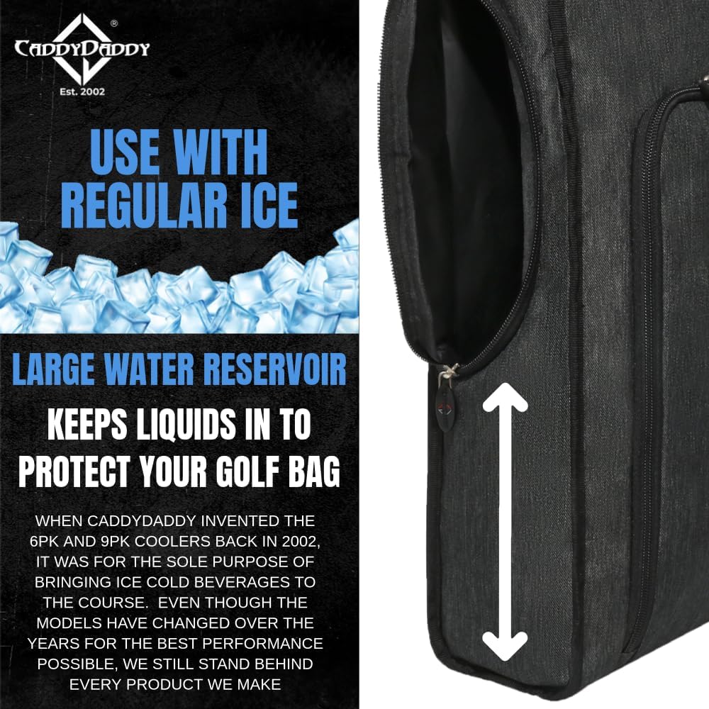 Caddydaddy Golf Bag Cooler - Gifts for Golfers, Essential Golf Accessories for Men, Premium Golf Gifts, Ideal for Keeping Drinks Cold, Versatile Picnic Chiller Cooler for On-The-Go Convenience