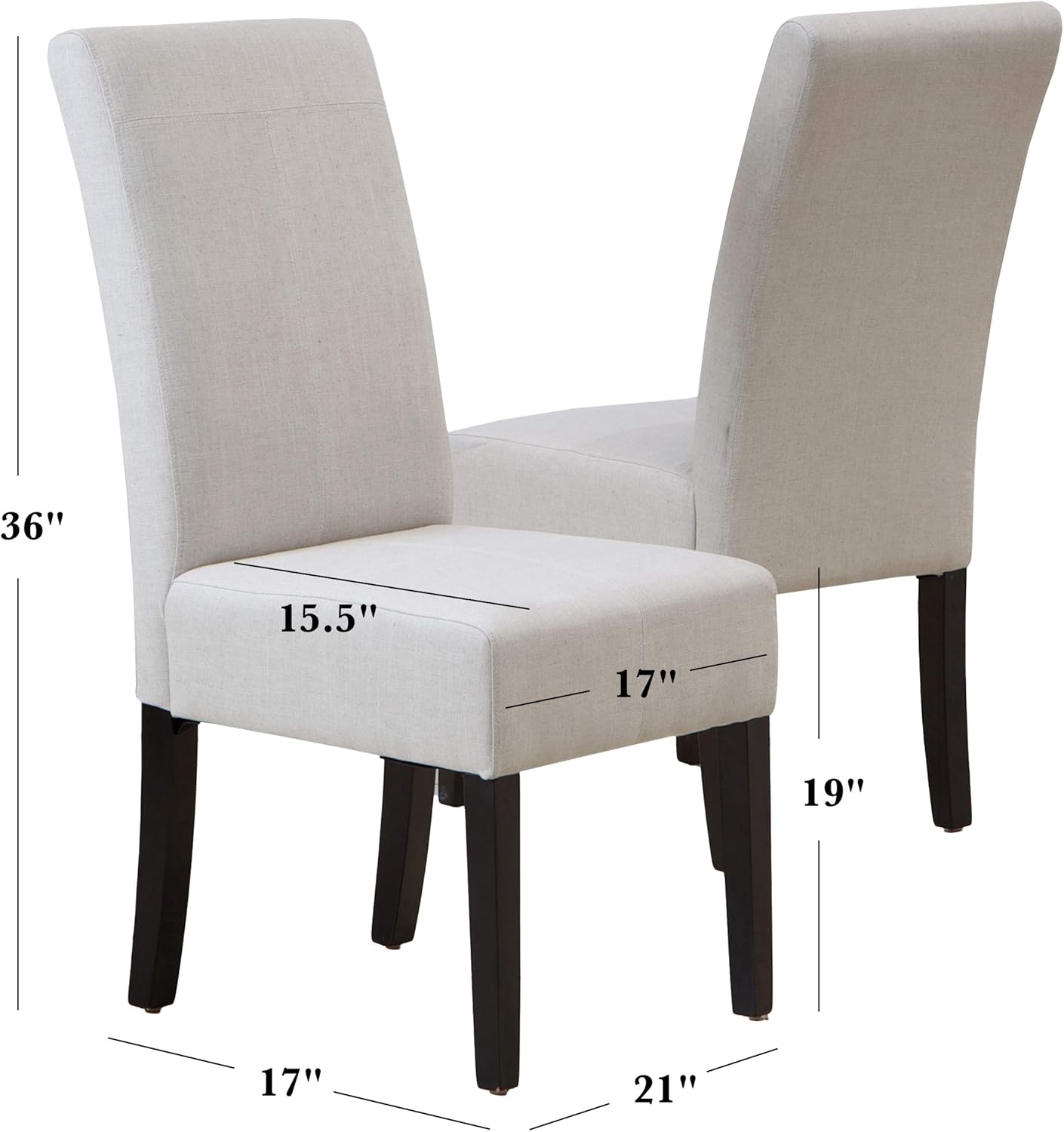 Christopher Knight Home Pertica Linen Dining Chairs, 2-Pcs Set, Natural
