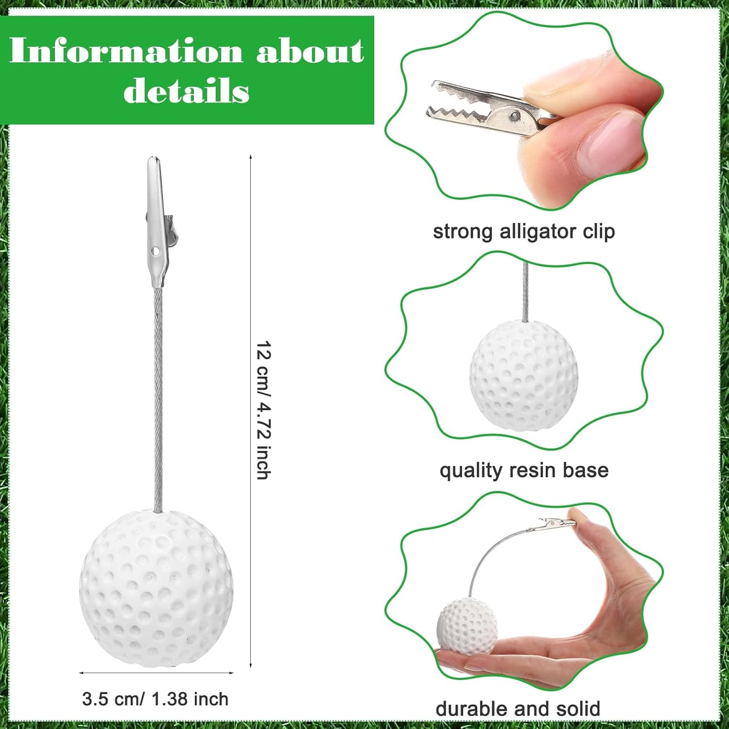 Fumete 101 Pcs Guess How Many Golf Tees Cards 1 Resin Golf Ball Base Memo Clip Holder 10 Pencils Funny Games for Golf Theme Party Supply Bridal Shower Birthday Baby Shower