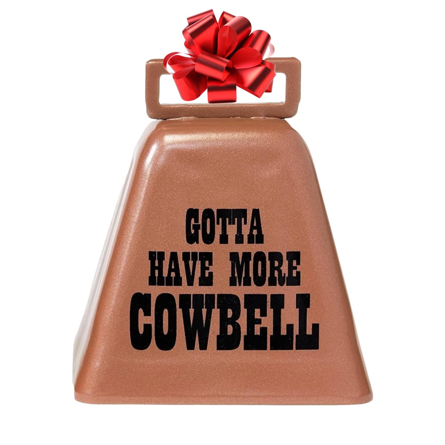 Bevin Bells Gotta Have More Cowbell (X-Small) | Kentucky Cow Bell w/Copper Color | Made from Steel | Loud Noise Makers w/Handle
