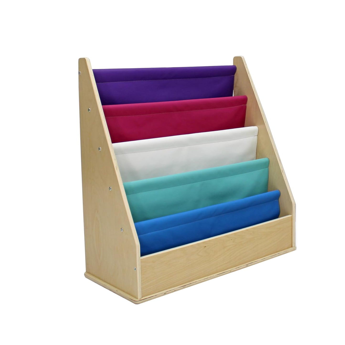 Factory Direct Partners 13745-140 Birch SoftScape Sling Book Display, 4-Shelf Vinyl Storage for Kid"s Books and Magazines - Contemporary