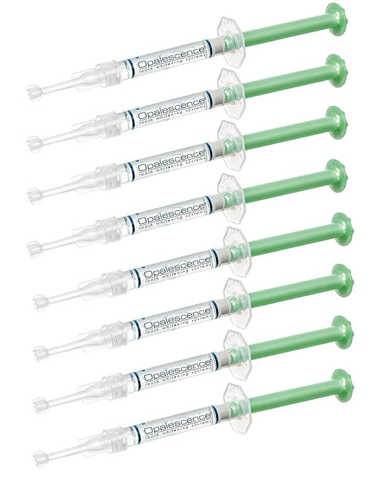 Opalescence 35% Gel Syringes Teeth Whitening - Refill Kit (8 Count) Carbamide Peroxide. Made by Ultradent, in Cool Mint Flavor. Tooth Whitening Refill Syringes 5197-4