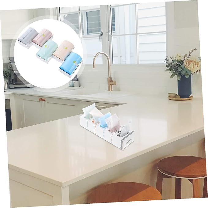Yardwe 250pcs Disposable PE Trash Bags for Home Office Small Waste Organizers Tear-resistant Rubbish Bin Liners for Car Kitchen Bathroom