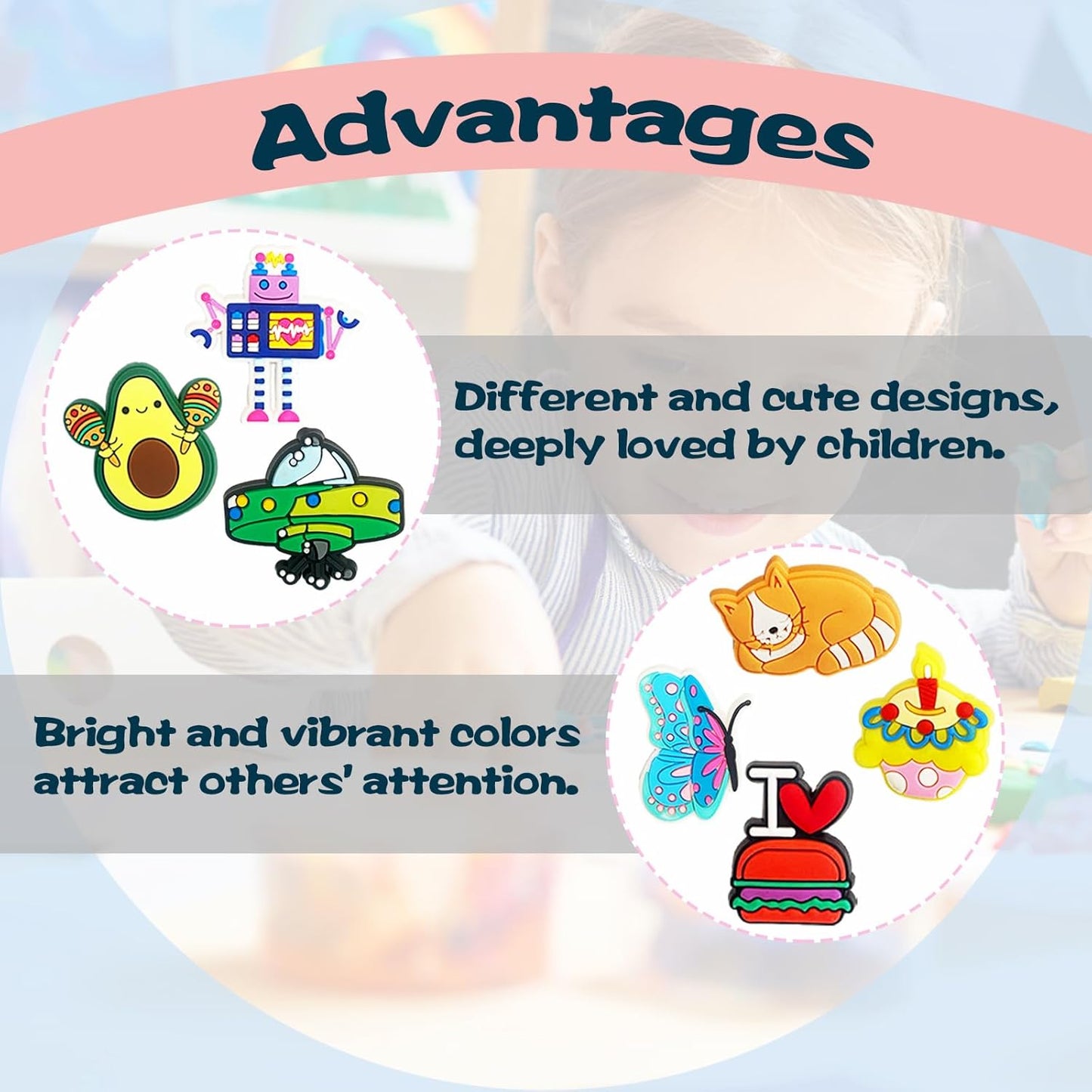 45 Pcs Pencil Topper Decorations,Different Cute Pencil Clips,Lovely Pencil Accessories,Bulk Pen Toppers Charm for Kids Students School Gifts,Prize,Reward