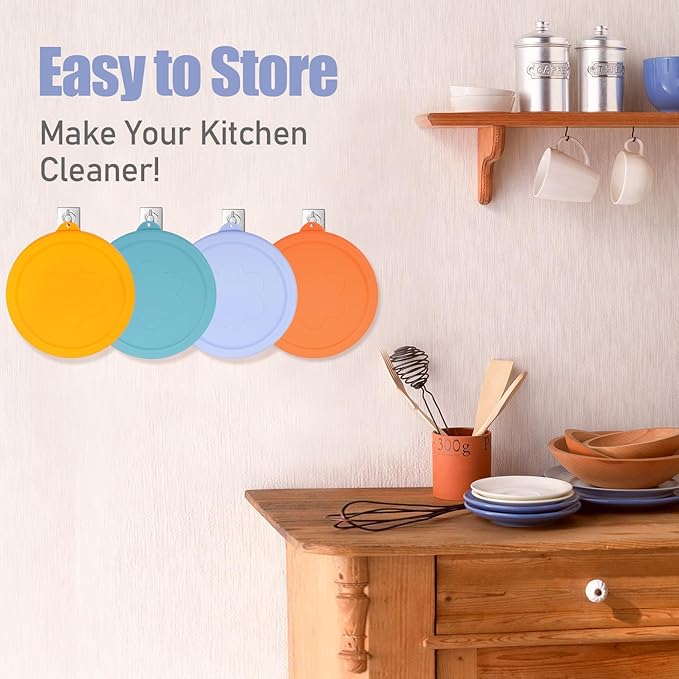 4 Cup Silicone Replacement Lids Storage Cover for Anchor Hocking Glass Bowls (Container not Included) 4 Pack Microwave, Dishwasher and Freezer Safe
