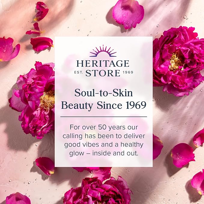 HERITAGE STORE Rosewater 2-Pack - Refreshing Face Mist w/Damask Rose, All Skin Types - Hydrating Rose Water Spray for Glowing Skin, No Dyes or Alcohol, Hypoallergenic, Vegan, 60-Day Guarantee, 8oz ea