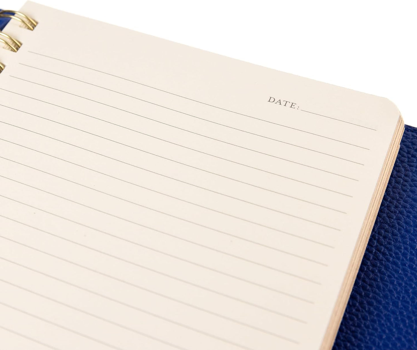 Vegan Leather Wrap Journal by Graphique Luxe Collection, Hardcover Diary Notebook for Writing, 160 Lined Pages, 7” x 8.75”, Colbalt Blue