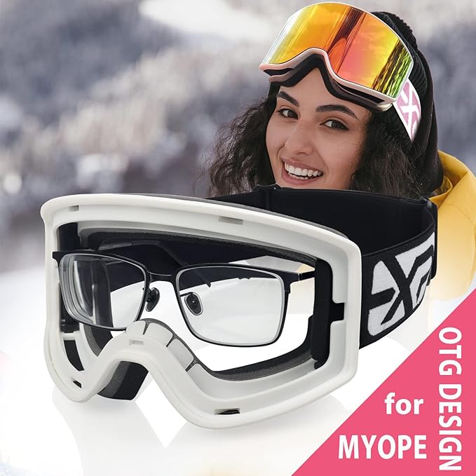 EXP VISION Ski/Snowboard Goggles Parent-child Snow Goggles Over Glasses for Men, Women Youth Kids