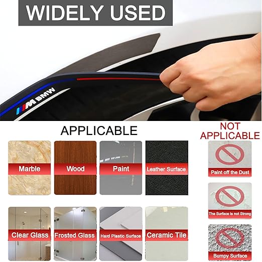 Double Sided Tape Heavy Duty, 9.85FT x 0.4IN Multipurpose Waterproof Mounting Foam Tape, Strong Adhesive Tape for Car, Wall, LED Strip Light, Home/Office Decor, Made of 3M VHB Tape.