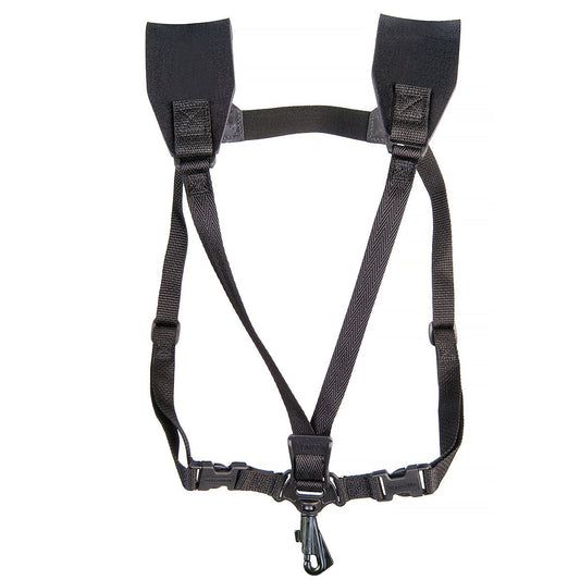 Neotech Soft Harness - Padded Shoulder Harness with Adjustable Strap Hook, Swivel Hook for Saxophone, Baritone & Clarinet Strap