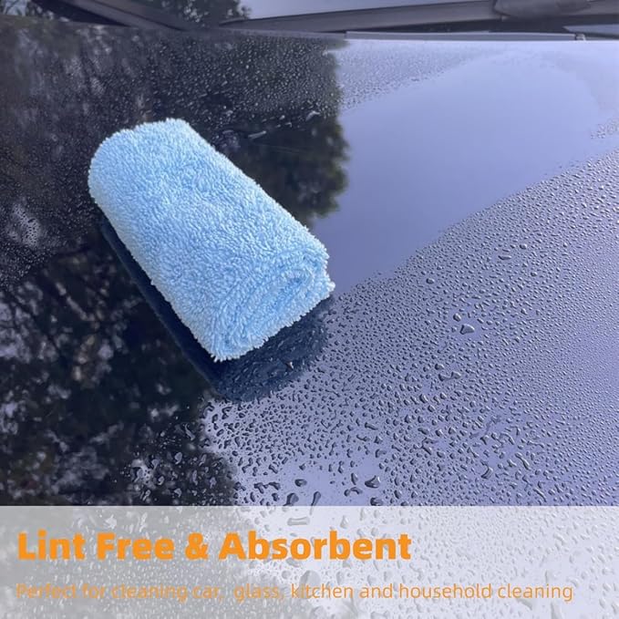 LIVOS 30 Pack Microfiber Cleaning Cloth, 14"x18" Microfiber Towels for Cars, Lint Free Cleaning Rags for House, Kitchen, Window