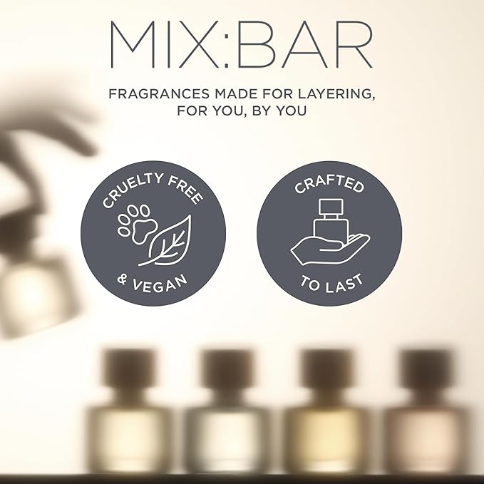 MIX:BAR Perfume for Women - Whipped Almond Fragrance - Eau de Parfum Spray - Notes of Sandalwood, Almond, Hibiscus, Iris, Sweet Milk, 1.7oz