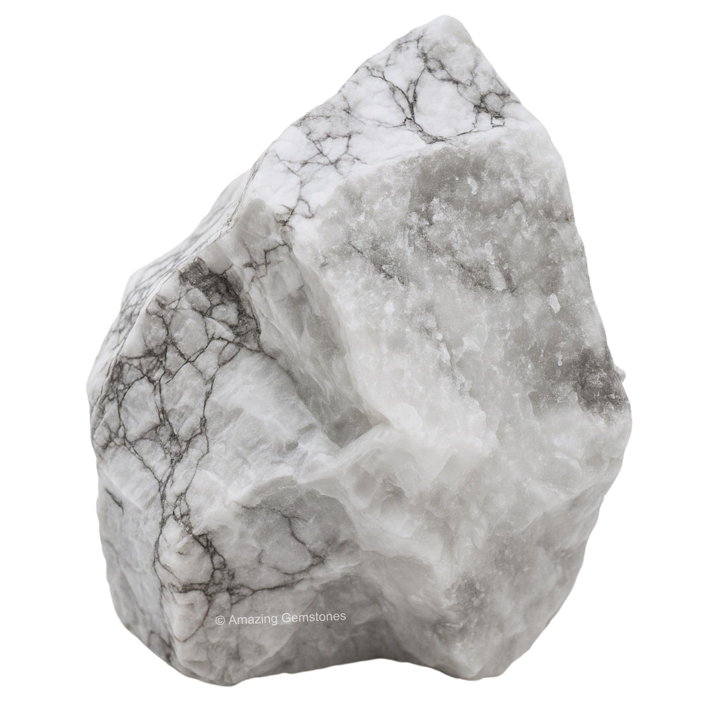 Amazing Gemstone Howlite Raw Crystals and Healing Stones, Natural Rocks For Tumbling - DIY Raw Stones And Crystals (1 Piece)