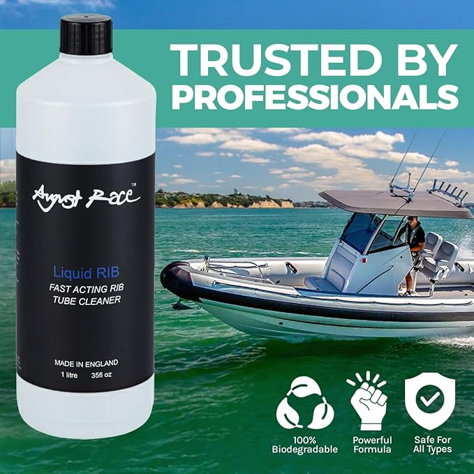 Liquid Rib Cleaner - Professional-Grade Inflatable Boat Cleaner for Hypalon & PVC Tubes | Removes Oxidation, Grime & Salt