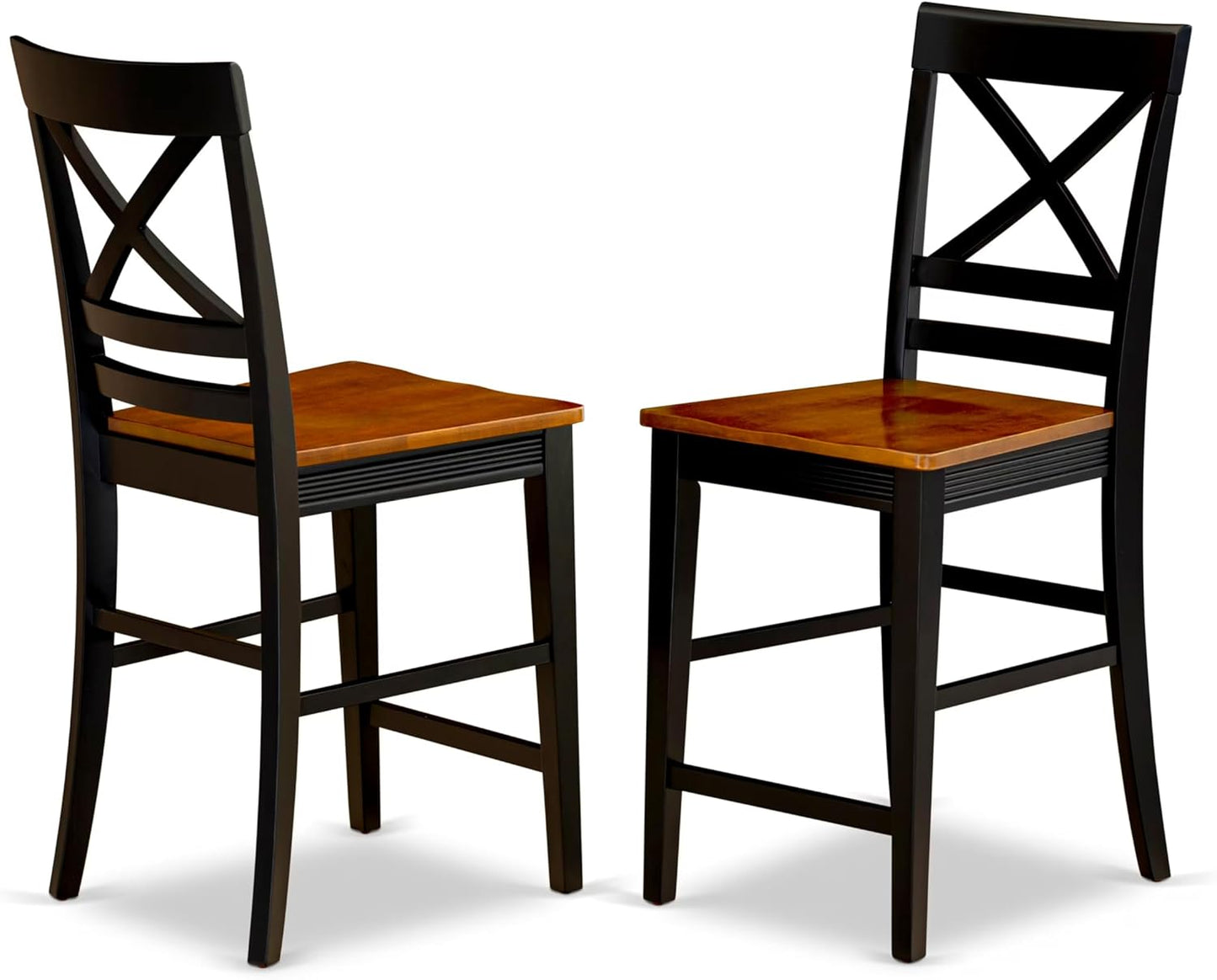 East West Furniture PLQU9-BCH-W 9 Piece Dining Table Set Includes an Oval Dinner Table with Butterfly Leaf and 8 Dining Room Chairs, 42x78 Inch, Black & Cherry