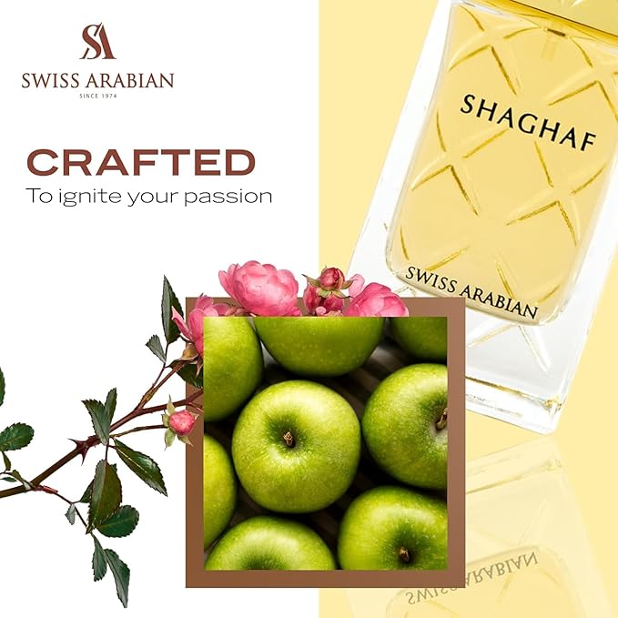 Swiss Arabian Shaghaf (Feminine) - Luxury Products From Dubai - Long Lasting Personal EDP Spray Fragrance - A Seductive Signature Aroma - 2.5 Oz