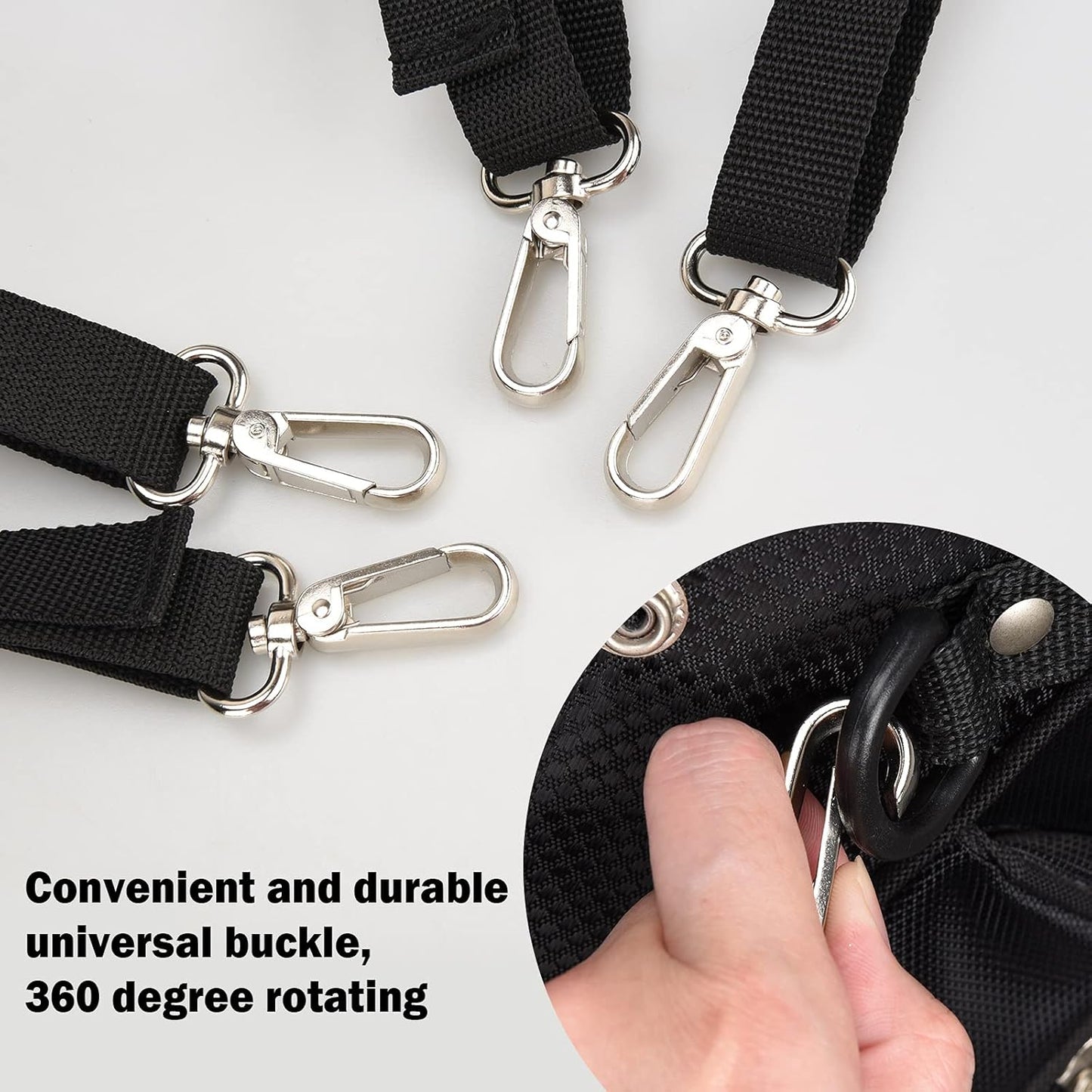 BIG TEETH Golf Bag Strap,Adjustable Padded Bag Strap Replacement,Golf Double Shoulder Bag Straps with 4Pcs Rotate Hooks