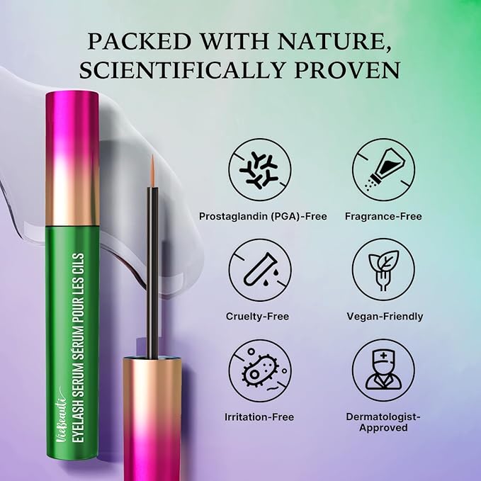 VieBeauti Eyelash Serum for Daily Lash Care, Gentle PGA-Free Lash Conditioning Serum to Support Healthier Looking Lashes, Vegan & Cruelty-Free