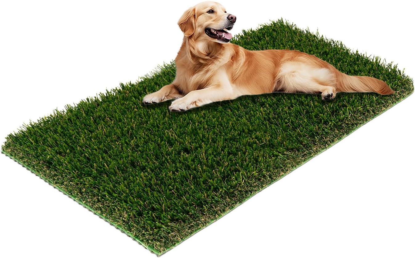 Artificial Grass Rug Outdoor Indoor,1.5 in Thick,Fake Grass Carpet Synthetic Turf Rug Realistic Turf Rug for Garden,Balcony,Patio with Drainage Holes (3FTX5FT)