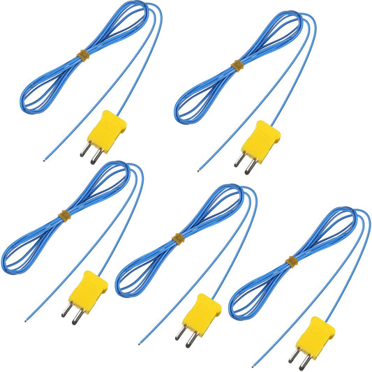 2 Meter K-Type Temperature Sensor Mini-Connector Probe Sensor Temperature Sensors Measure Range -40 to 400 Degrees Celsius (-104