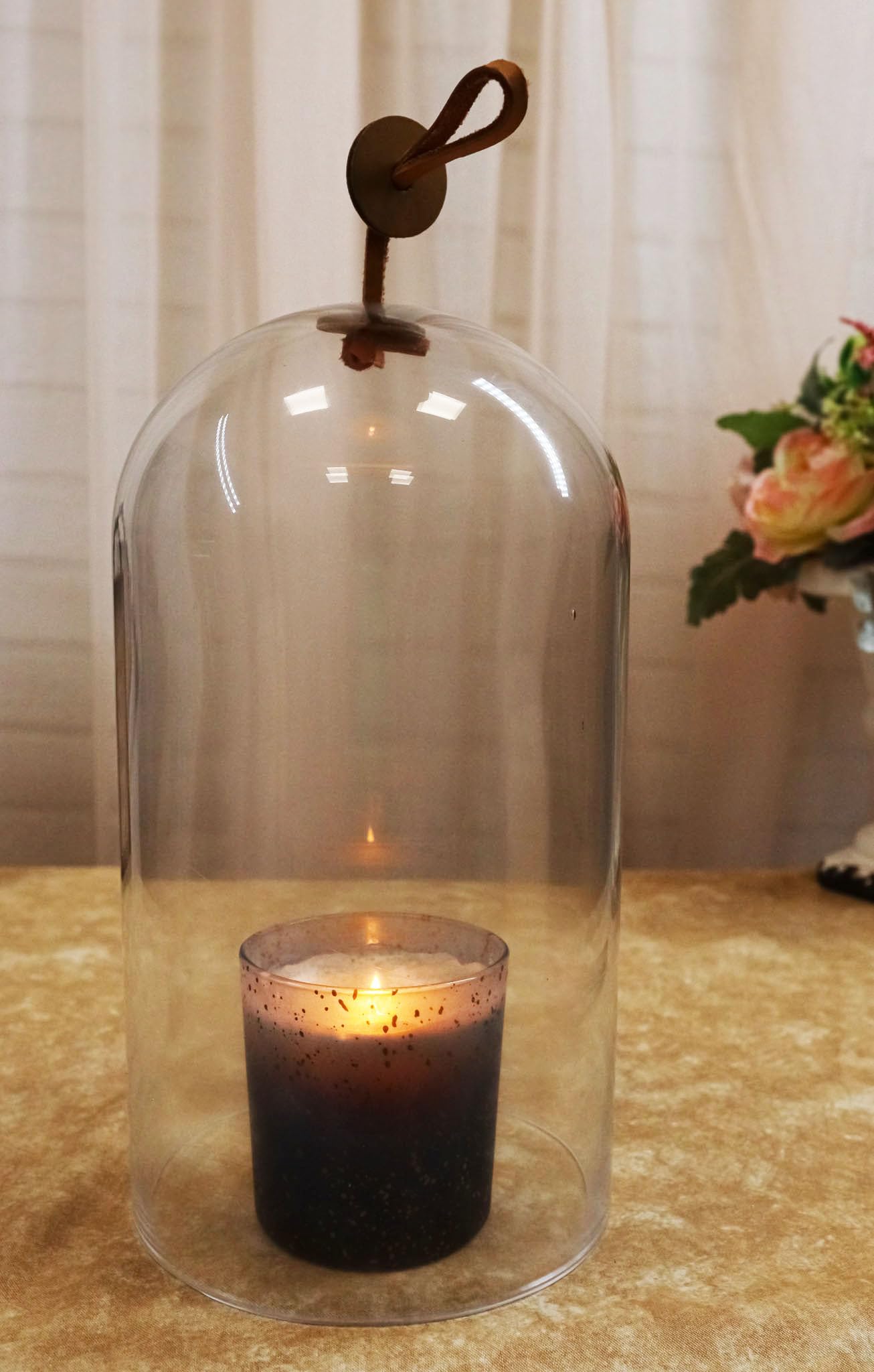Ebros Gift Large 9.75" High Decorative Sleek Clear Glass Apothecary Cloche Bell Jar Centerpiece Dome Mouth Blown Glass Display Terrarium Case For Displaying Succulents Plants Sculpture Decors