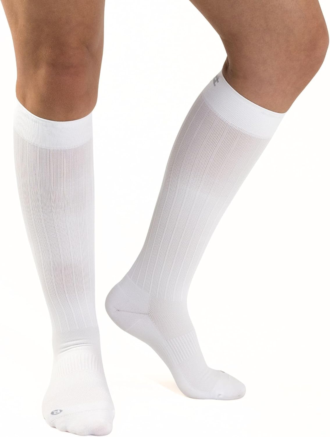 OrthoSleeve Medical Grade Compression Socks for Men & Women 15-20 mmHg (White, X-Large)