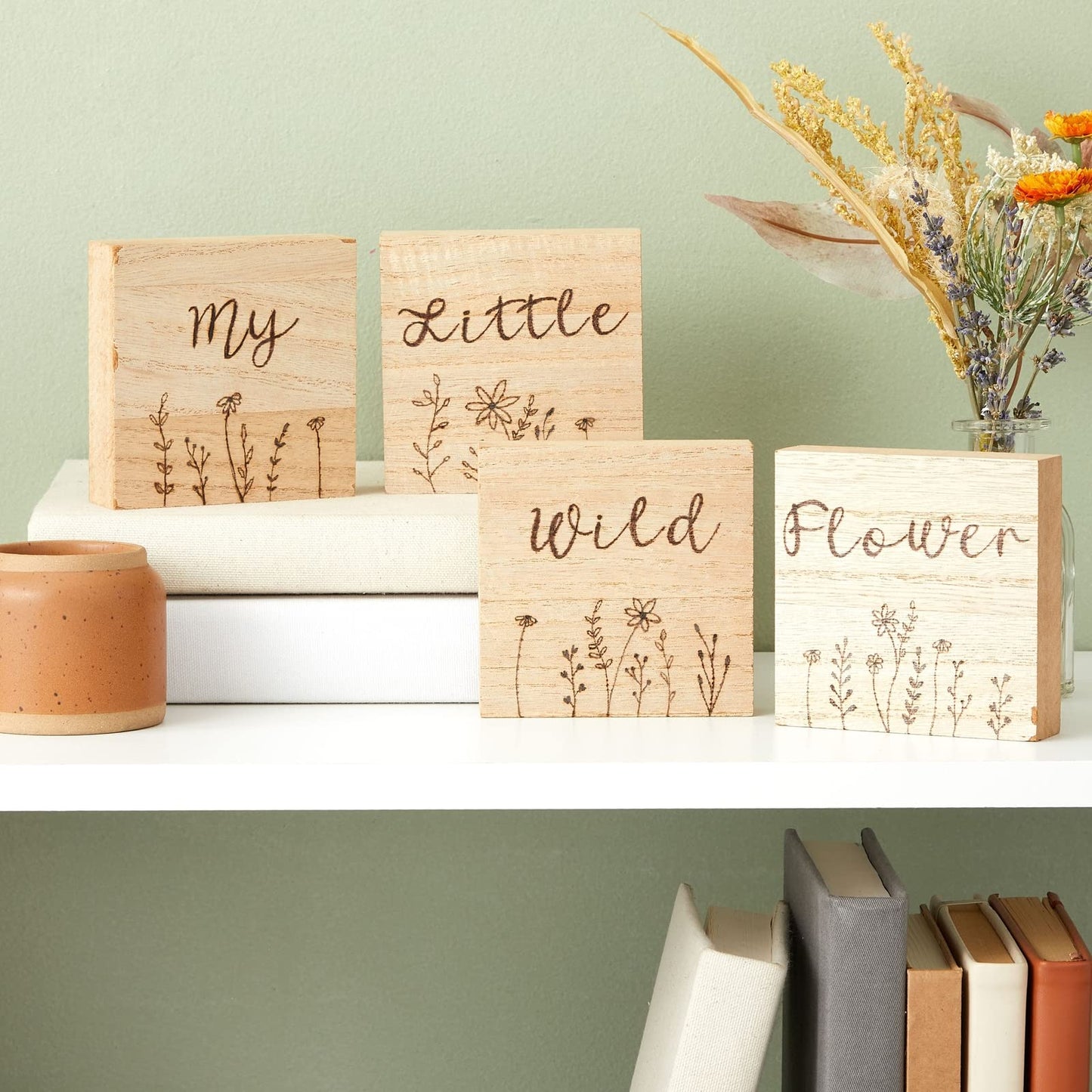Bright Creations Wood Blocks for Crafts - Craft Wood Squares - Blank Wooden Blocks for Painting & Carving - 4x4 in, 1 in Thick, Pack of 4