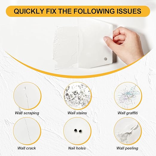 12.2oz Drywall Hole Repair Kit, A One-Stop Solution for Your Wall Problems (Wall Repair Putty/Wall Patches/Sanding Sponge/Putty Knife/Scrapers/Gloves) for Quickly Repairing Wall Problems (2 Pack)