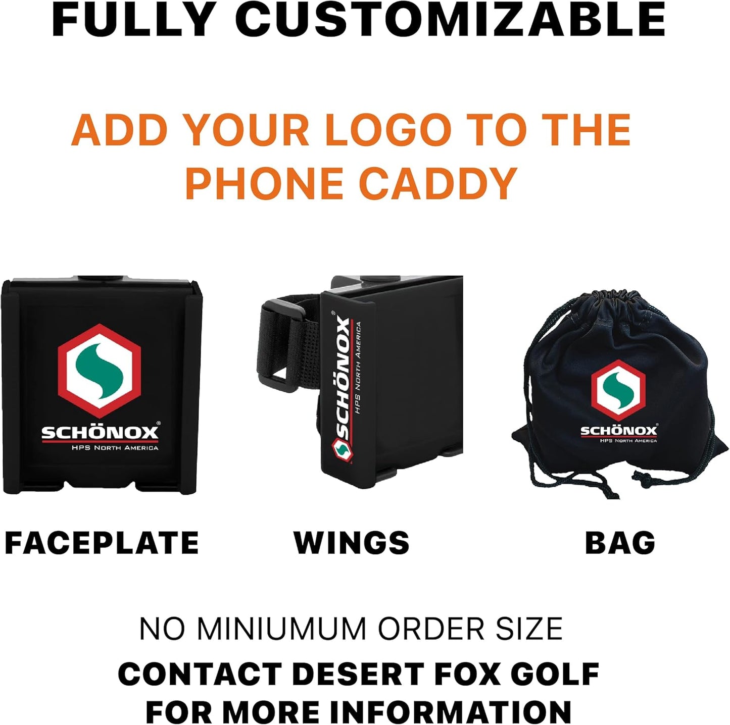 DESERT FOX GOLF Phone Caddy – Funny Quotes Golf Cart Phone Holder with Secure Strap for Hands-Free GPS & Golf Apps – Gifts for Men & Women