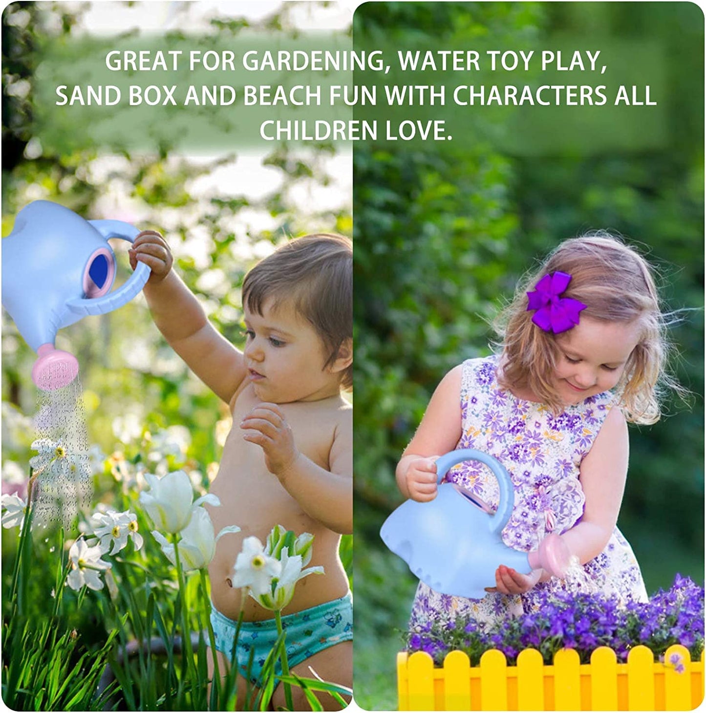 LOYUYU 0.4 Gallon Plastic Watering Can Small Lightweight Cute Indoor Outdoor Garden Plants, Watering Can with Shower Head Elephant: Pink