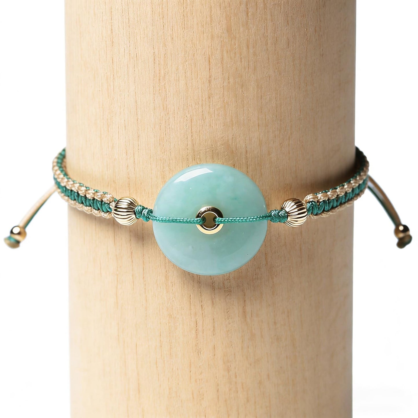 HL1971 Natural Jade Beaded Elastic Bracelet Gradient Green Jade Bead Ladies Bracelet, Suitable for Christmas, Thanksgiving