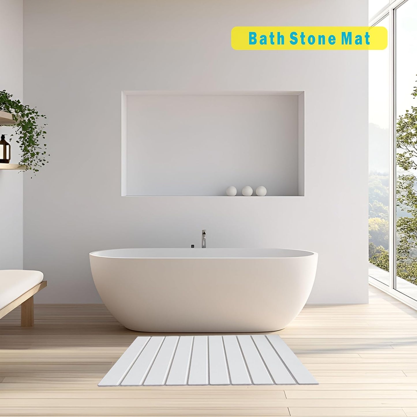 Large Stone Drying Mat for Kitchen Counter,24x16 Inch Fast Drying & Super AbsorbentDiatomaceous Earth Sink Mat, Collapsible DishDrying Stone for Dishes, Bottles, Cups, Matches Any Countertop