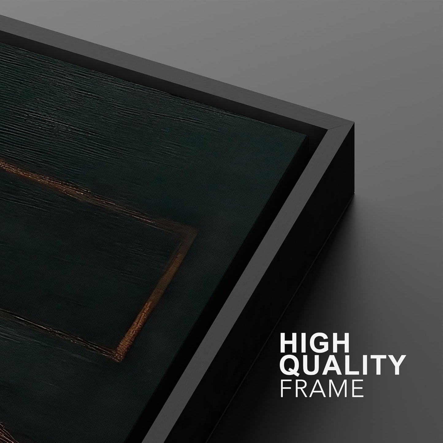 SIGNWIN Framed Wall Art Print Set Dark Geometric Abstract Modern Minimalist Shapes Illustrations Modern Art Rustic Relax/Calm Multicolor for Living Room, Bedroom, Office - 24"x36"x2 BLACK