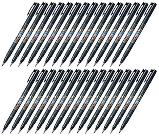 Tombow Fudenosuke Brush Pen (GCD-112), Soft Tip, Black Body, Value Set of 30