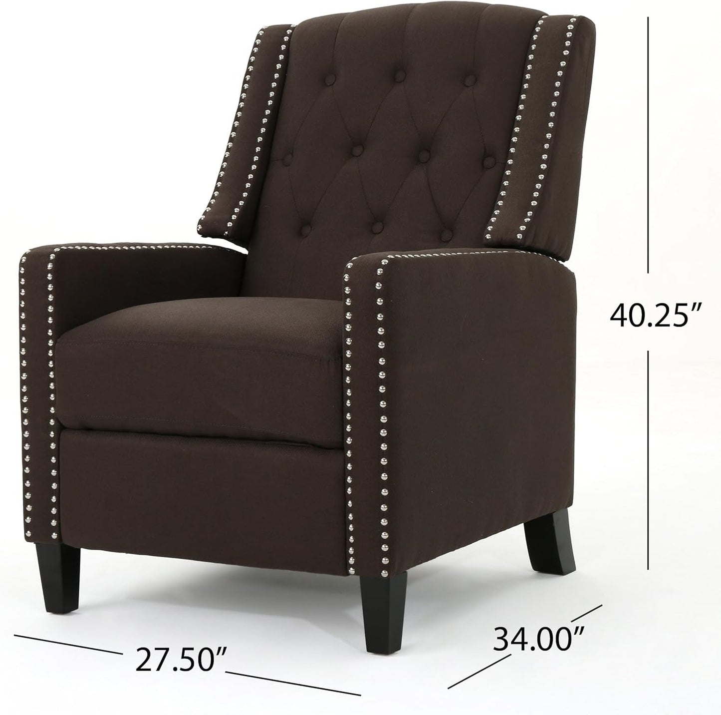Push Back Recliner Modern High Back Accent Chair for Living Room