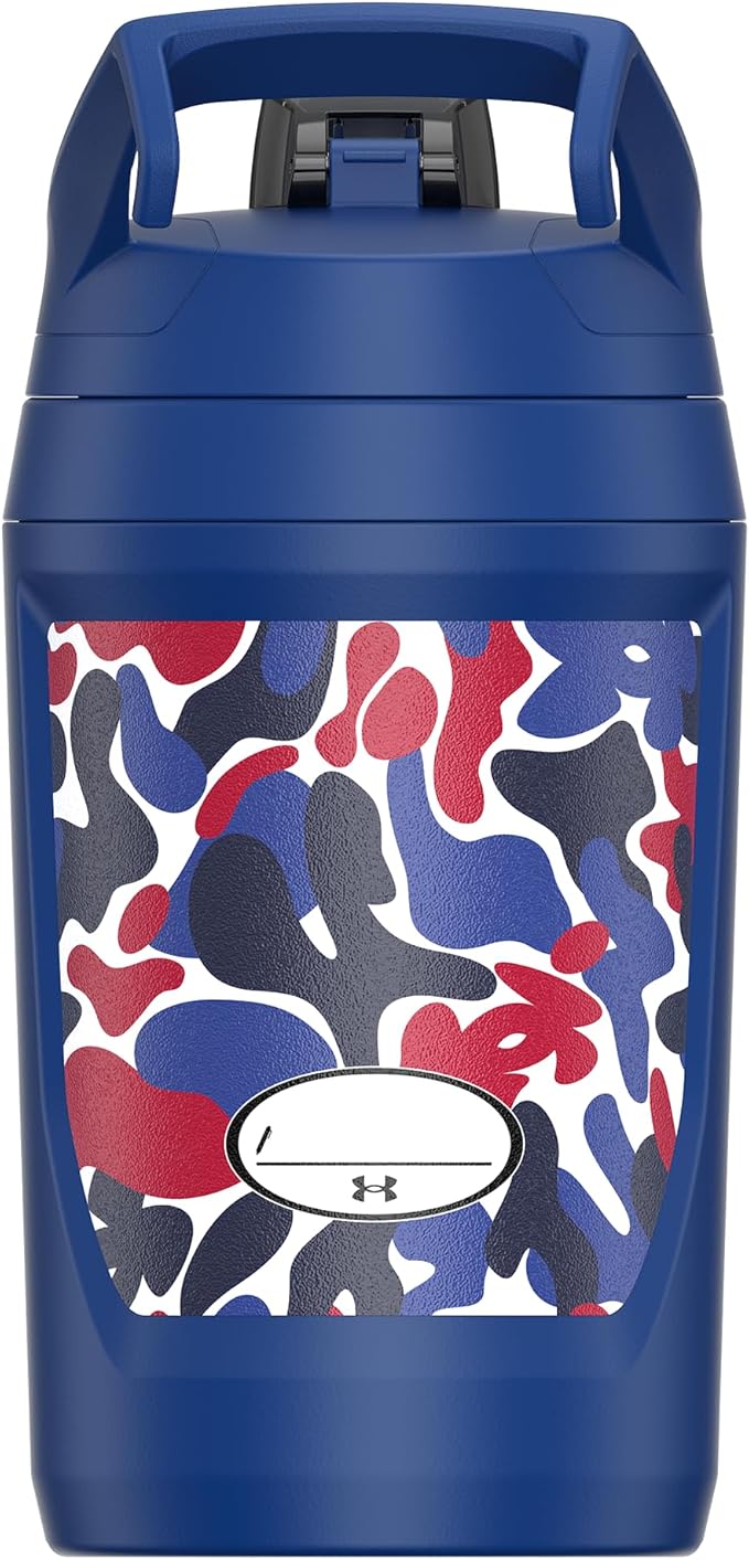 Under Armour 32 oz Insulated Water Bottles - Sports Water Jug with Fence Hook, Leak Resistant for Baseball, Football & More, 32 oz Insulated, Royal Hypercamo