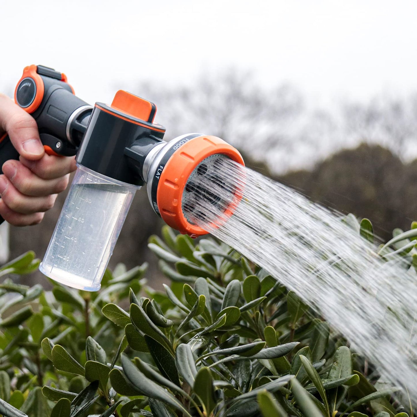 Hongmai Garden Hose Nozzle,8 Patterns Hose Sprayer High Pressure,Heavy Duty Dog Wash,Metal Water Hose Nozzle with Soap Dispenser,Car Wash Foam Gun With Pets Things