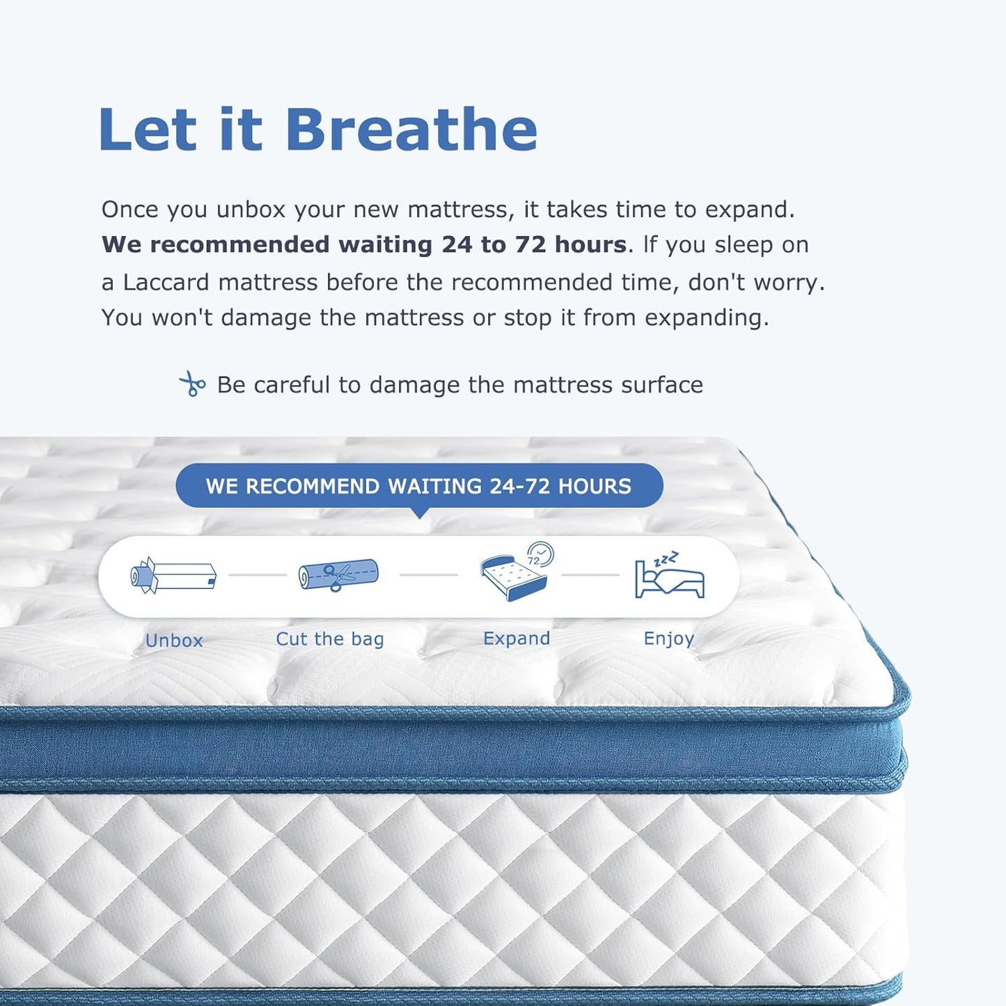 Full Size Mattress, 12 Inch Medium Firm Hybrid Full Bed Mattresses, Memory Foam Mattress in a Box for Pressure Relief, Individual Pocket Spring-Motion Isolation with Edge Support, CertiPUR-US