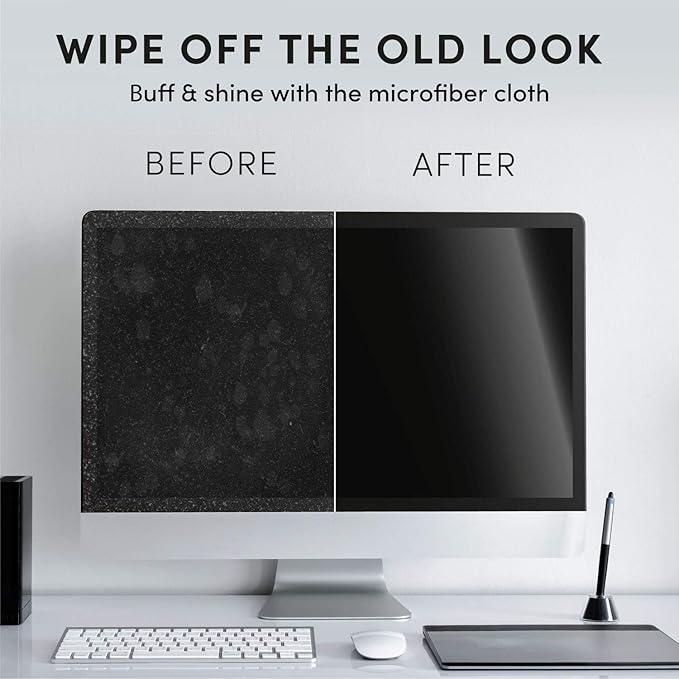 Electronic Wipes Screen Cleaner [40 Wipes] Streak-Free Screen Wipes Computer Screen Wipes & TV Screen Cleaner - Screen Wipes for Electronics, Screen Cleaner Wipes - [Microfiber Cloth+40 Wipes]
