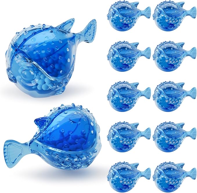 Humidifier Cleaning Fish - Humidifier Tank Cleaner Demineralization Cartridge | Prevents White Dust, Odor & Scale | Universal Fit for Most Humidifiers & Fish Tanks (12-Pack)