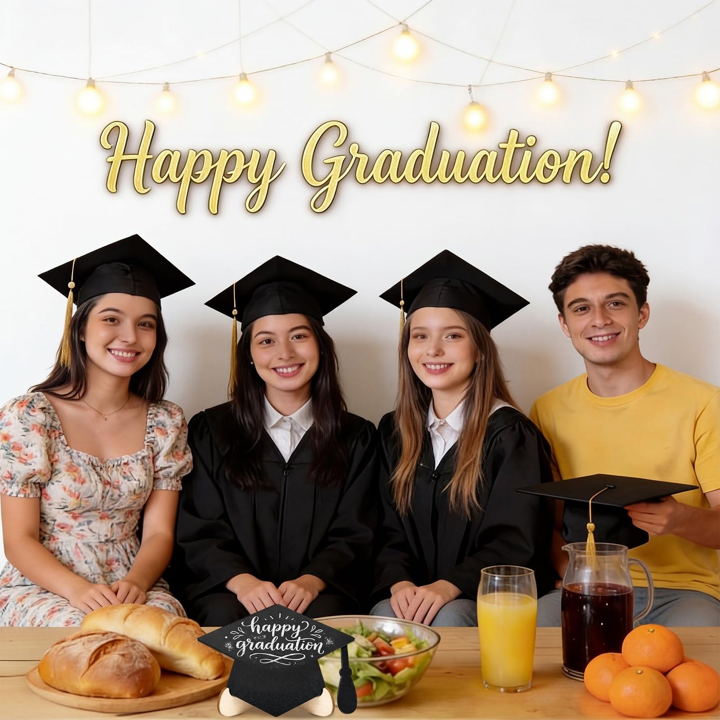 Eaasty 20 Pcs Mini Chalkboard Signs Graduation Party Food Labels for Party Buffet with Stand Wooden Erasable Reusable Blackboard Food Catering Supplies Display for Graduation Table Setting Name