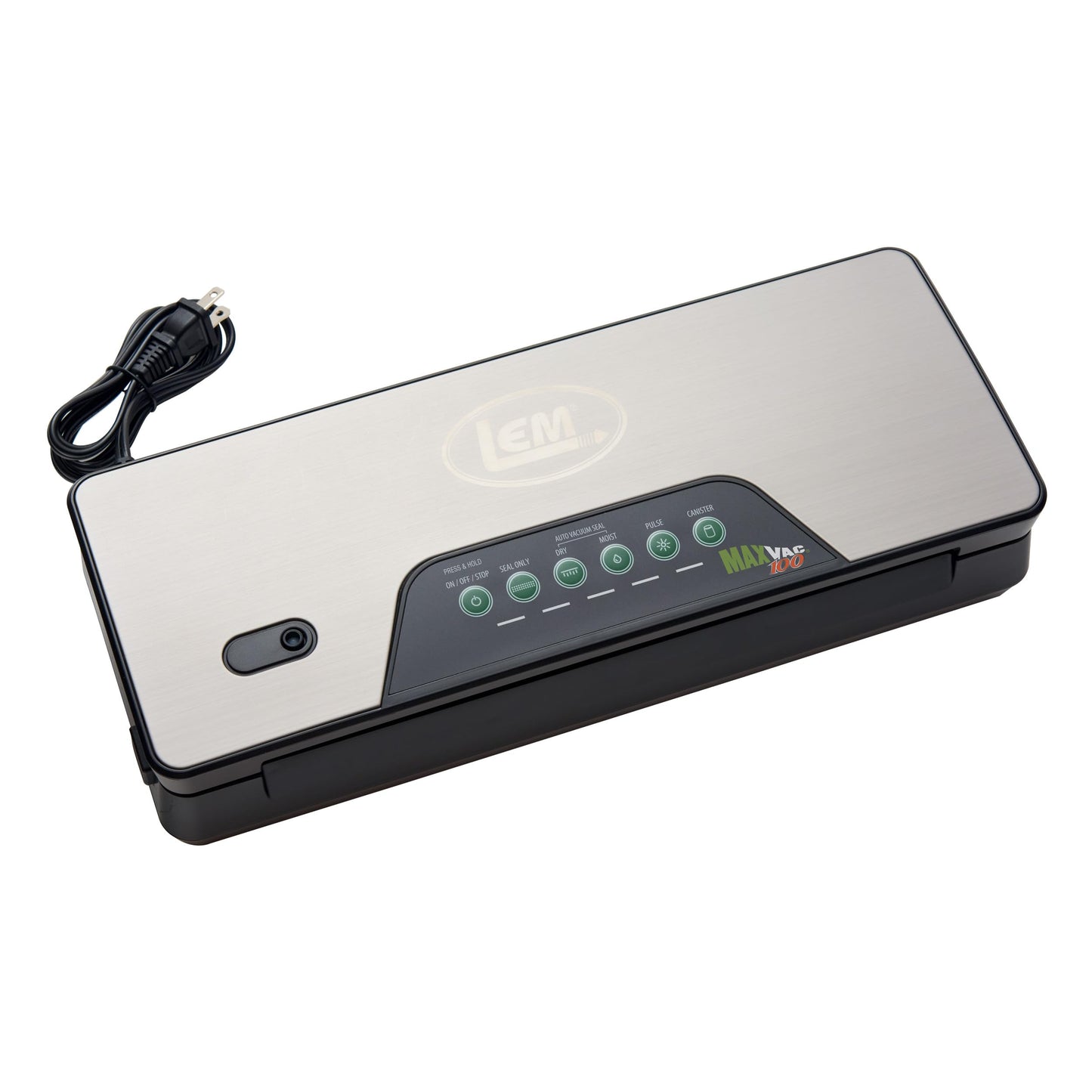 Lem Products Maxvac 100 Plastic Vacuum Sealer With 11.75 Inch Seal Bar, Silver And Black
