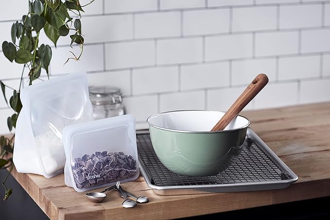 Stasher Platinum Silicone Food Grade Reusable Storage Bag, Clear (Stand-Up Mega) | Reduce Single-Use Plastic | Cook, Store, Sous Vide, or Freeze | Leakproof, Dishwasher-Safe, Eco-friendly | 104 Oz