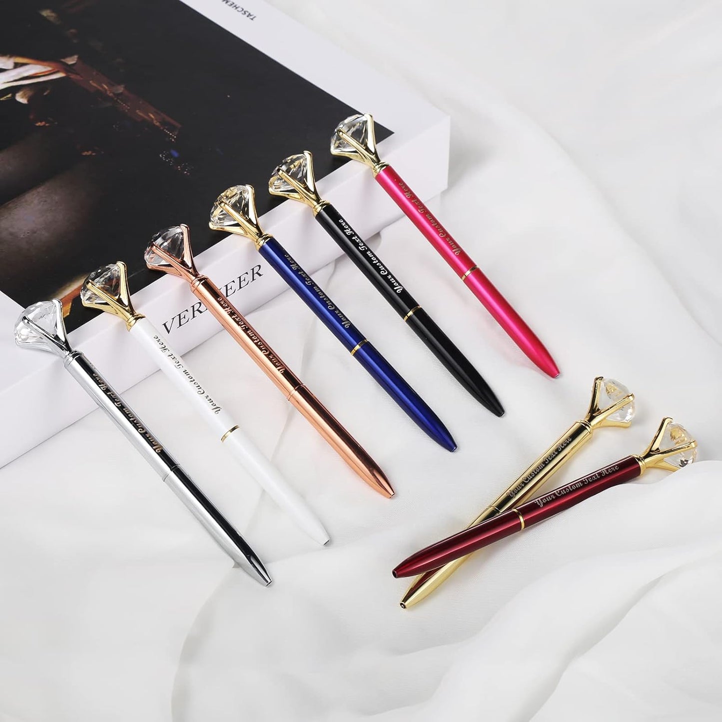 Diamond Pens Gift Pen Set for Writing - Fancy Pens for Girls, Crystal Jewel Cute Pens for Women, Girly Ballpoint Pen