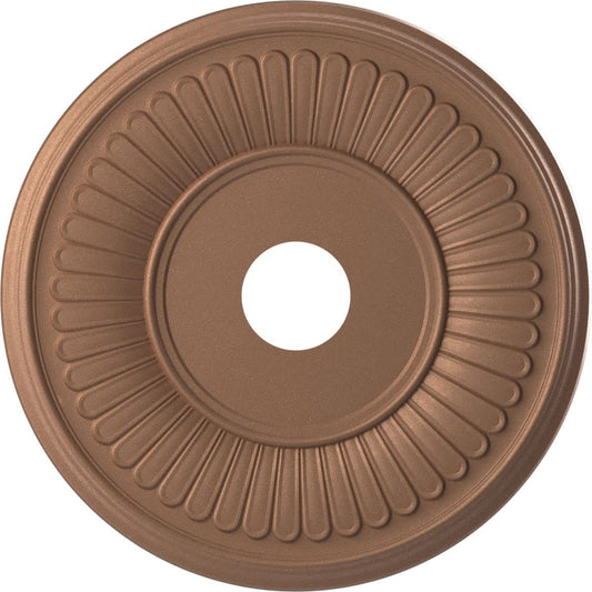 Ekena Millwork 19Od X 3 1/2Id X 1P Berkshire Thermoformed Pvc Ceiling Medallion (Fits Canopies Up To 8 3/8), Aged Copper