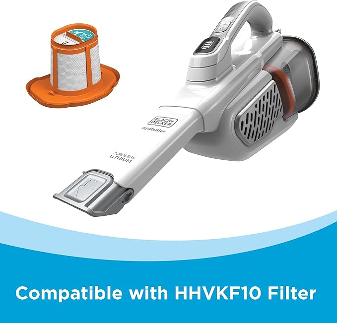 BLACK+DECKER Dustbuster Handheld Vacuum, Cordless, AdvancedClean+, White (HHVK320J10)