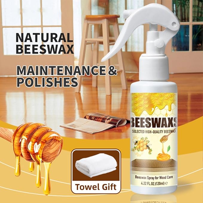Wood Polish Spray – 120ml Wood Cabinet Cleaner | Hardwood Restorer For Refinishing – Furniture Table Couch Leather Conditioning – Daily Care Shine Spray For Chair Restoration