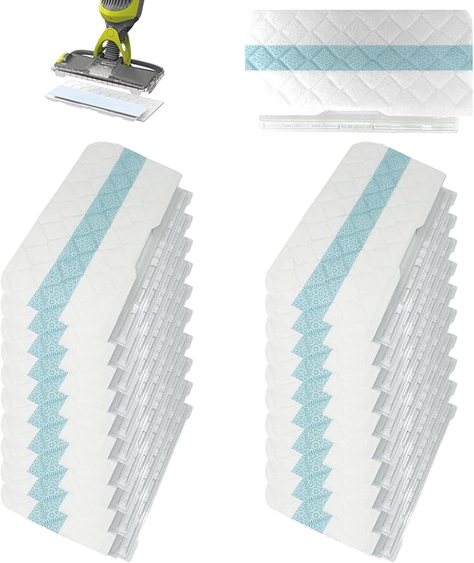 20 Pack Replacement Pads for Shark VACMOP VM252 VM200 VM190 VM250 VM251 VM200C VM252C VC205 QM250 Vac Mop Pads Refills, 20 Pack
