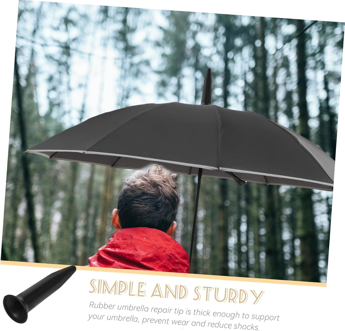MERRYHAPY Umbrella Tip Cover Replacement Rubber Handle Umbrella Top Lid for Rain Sun Umbrellas Accessories