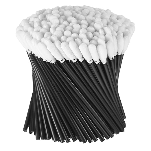 Zhengmy 500 Pieces Foam Cleaning Swabs Sponge Tip Swabs Foam Tip Sticks for Inkjet Printer Print Head, Camera Lens, Optical Equipment 3.66 Inch(Black)